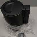 Elite Gourmet Dual Voltage 120-230V, Travel Double Wall Insulated Cool-Touch, 0.6L Electric Kettle Stainless Steel Interior, Hinged-Locking Lid, Auto Shut-Off, Boil Dry Protection, Black