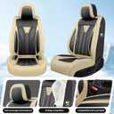 Car Seat Covers for Hyundai Tucson 2010-2025 2026 Beige & Black | Full Set 5 Seat - Premium LeatherWaterproof Breathable, Scratch-Resistant & All-Weather Seat Cushion Protector
