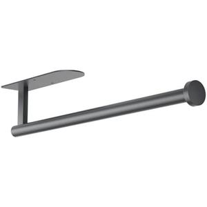 Paper Towel Holder, Self Adhesive or Screw Mounting, Grey Paper Towel Holder Wall Mount, SUS304 Stainless Steel Under Cabinet for Kitchen, Counter, Cabinet, Bathroom