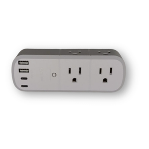 Surge Protector Outlet Extender with Rotating Plug, 6 AC Multi Plug Wall Outlets and 4 USB Ports, 1800 Joules, Swivel Power Strip Electrical Splitter for Home Decor Apartment Dorm Room Essentials