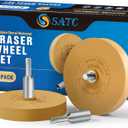 S SATC Decal Remover Eraser Wheel 2Pack Rubber Wheel Eraser with Drill Adapter Kit Car Emblem Pinstripe Graphics Stickers and Vinyl Removal Tool Adhesive Remover Wheel Air Tool for Drill