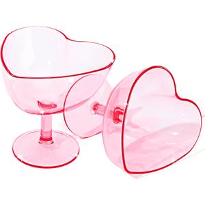 Valentine's Day Pink Couple Glasses Set of 2, Mr and Mrs Champagne Flutes Gift 10 oz Heart Shaped Romantic Martini Glasses Bride and Groom Champagne Flutes Toasting Cups Wedding Party Supply