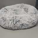 Calming Dog Bed & Cat Bed for Indoor Cats, Medium Size Washable Anti-Slip Anti-Anxiety Donut Dog Beds for Small Dogs & Cats, Fluffy Plush Cozy Round Dog Bed(20 Inch, Light Grey)