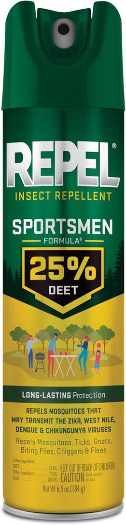 Repel Insect Repellent Sportsmen Formula 25% DEET, Aerosol, 6.5-Ounce