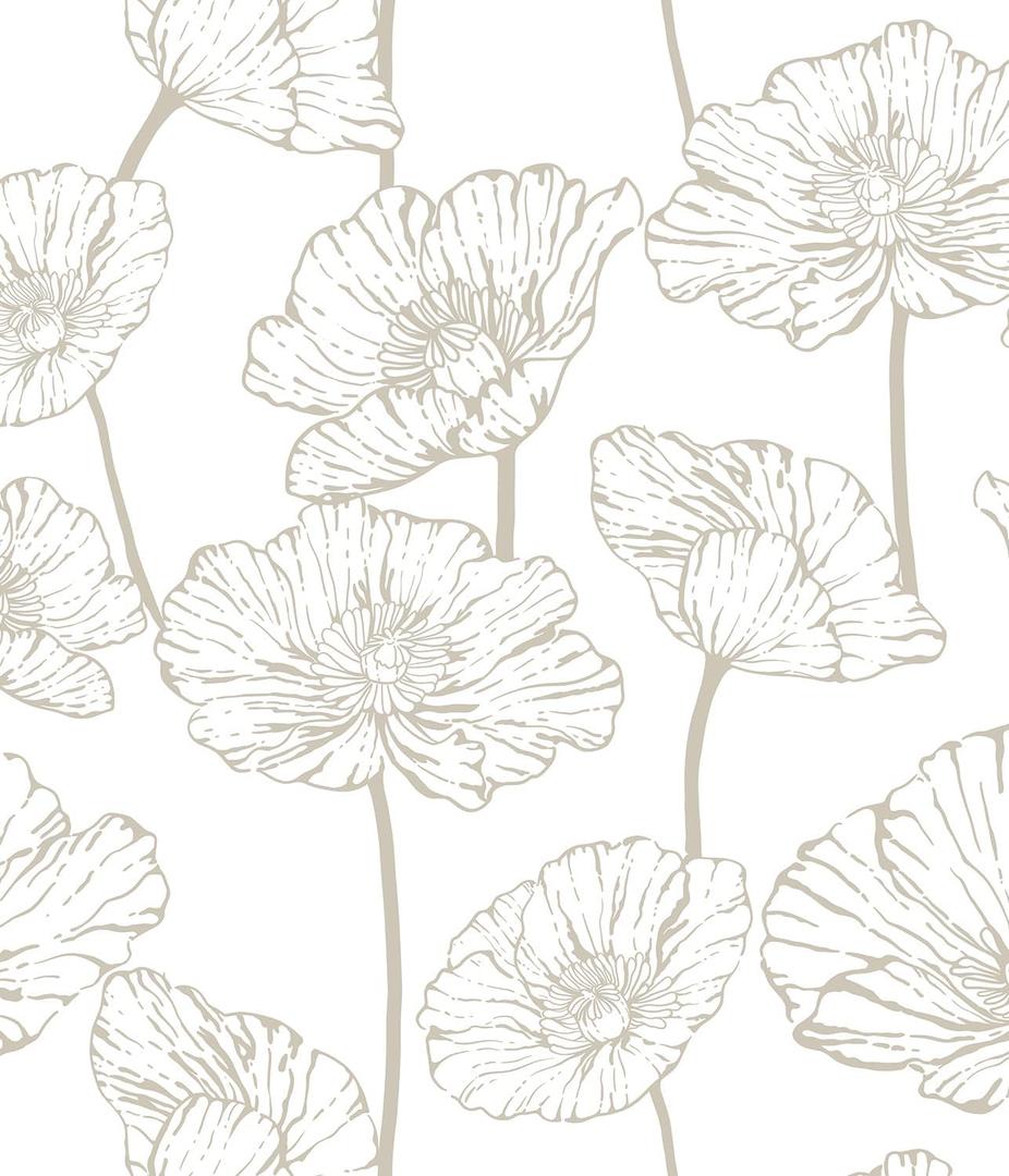 Orainege Peel and Stick Wallpaper Beige and White Floral Wallpaper 17.3inx393.7in Self Adhesive Contact Paper Removable Decorative Wall Paper for Bedroom Bathroom Cabinets Decor Vinyl