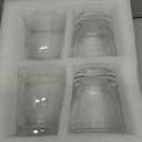 Joeyan Hand Blown Etched Drinking Glasses, Clear Water Glass Cups with Floral Pattern, Aesthetic Tumblers Glassware Set for Beverages Juice Cocktail Whiskey, 9 oz, Set of 4, Dishwasher Safe