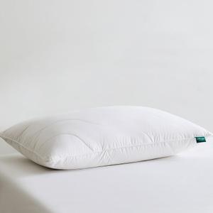 Three Geese White Goose Feather Down Pillows Standard Size Set of 1-100% Cotton, Medium Firm,Soft Support