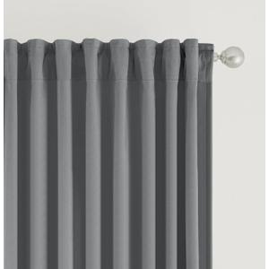 SNITIE Light Grey Velvet Curtains with Back Tab and Rod Pocket Thermal Insulated Soft Privacy Light-Filtering Velvet Drapes for Bedroom and Living Room, Set of 2 Panels, 52 x 84 Inches Long