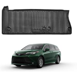 Trunk Mat Compatible with 2021-2025 2026 Toyota Sienna 7&8 Passanger Cargo Liner, All-Weather 3D Custom Interior Car Mats for Toyota 2021 2022 2023 2024 2025 2026 Sienna Accessories(Trunk Mat)