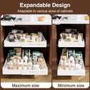 Pull Out Cabinet Organizer, Expandable Width (12"-18") and Depth (13.7"-23.6"),Pull Out Drawers for Cabinets, Slide Out Drawers for Kitchen Cabinets with Sturdy Metal Pull Out Shelves, White