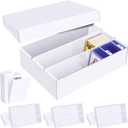 Trading Card Storage Box 4 Pack2400 Count Cardboard Organizer with Dividers for MTG, TCG, Sports, Toploader, Commander
