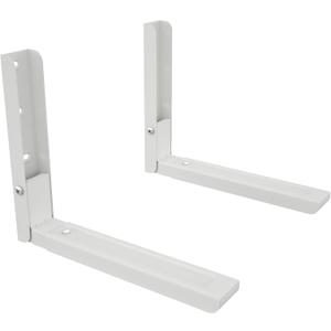 AVF Steel Universal Wall-Mounted Microwave Brackets in White (Set of 2)
