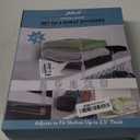 Richards Homewares Acrylic Shelf dividers 2 Pack- Closet Organizer and Storage for Purses, Sweaters, Clothes or Books - Clear Separators for Bedroom Kitchen Cabinets or Office Shelves