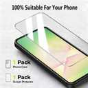 Case for TCL 60R Case with Screen Protector, Full Body Shockproof Slim Fit Frosted Protective Cover, Protection Anti-Scratch Phone Case for TCL 60R(6.8") - Black