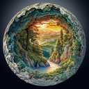 1000 Piece Puzzle for Adults, 3D Visual Cave Forest Jigsaw Puzzles for Adult, 26.6 x 26.6in 1000 Pieces Flat Puzzle, Christmas Birthday Party Home Decor Gifts for Family Friends