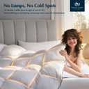 Pacific Coast Luxury White Goose Feather Down Fiber Comforter King Size, All Season Hotel Collection Duvet Insert, Ultra Soft, Breathable Bedding Comforter with 8 Corner Tabs, 106x90 Inch White
