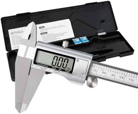 SCITOOLS All-Metal Digital Caliper 0-12" Measuring Tool, Micrometer Caliper with Auto-Off Feature, Interchangeable Between inches and millimeters for DIY/Household and 3D Printing