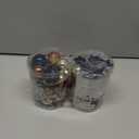 2 x DecorbyHannah Mini Christmas Tree Ornaments, 25ct 1.57inches Blue Gold Christmas Ball Ornaments for Tree Decorations, Small Clear Shatterproof Plastic Hanging Balls Bulk for Xmas, Party, Wedding