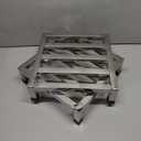 2 Pack Dunnage Rack 13.8 inch Long x 13.8 inch Wide 3.9 inch Height Stainless Steel Dunnage Racks 700+ Pound Capacity Perfect for Commercial Food Service Storage in Restaurant Kitchens and Shops