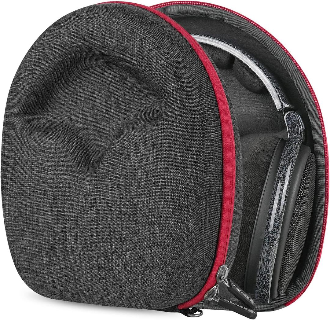 Geekria Shield Headphones Case Compatible with Sennheiser HD 660S2/660S/598/550/505 and More, Replacement Hard Shell Travel Carrying Bag with Cable Storage (Dark Grey)