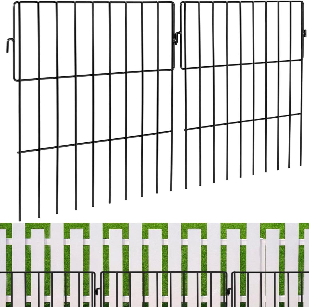 10 Pack Animal Barrier Fence for Yard, Decorative Garden Fence for Dogs, Rabbits, Cats, 170"/14ft Total Length
