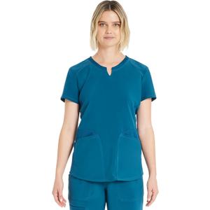 Scrubstar Womens Notch Neck Scrub Top Ultra Soft Stretch Nursing Uniform with 3 Functional Pockets & Moisture Control Fabric (Blue, XXXL)