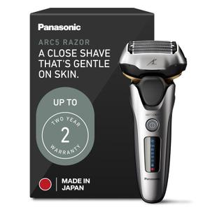 Panasonic ARC5 Electric Razor for Men Face, Wet & Dry Shavers with Foil Shaver, Pop-up Trimmer, Ultra-Fast 5-Blade, Smart Shave Sensor, 16D Flexible Pivoting Head - ES-ALV6HS (Silver)