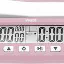 VINJOE Chess Clock Digital Chess Timer Professional for Board Games,Portable Digital Chess Clock & Game Timer with Basic,Bonus,Delay and Positive Time Features Best Gifts for Christmas (Pink)