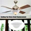 Glass Lamp Shade Replacement 12"D x 4.75"H,Lamp Shades For Floor Lamps Suitable for E26 Socket Torchiere Lamp Shade Glass Shades Ceiling Fan Light Covers Ceiling Fan Globe Replacement Glass Bowl