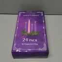 24 Count Advent Candles, 10 Inch Purple and Pink Christmas Wreath Candles - 18 Purple & 6 Pink Complete 24-Day Advent Candle Set for Church, Home Decor, Long-Lasting Holiday Season Candle
