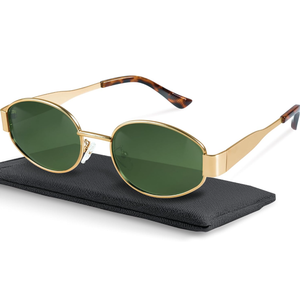 livho 2025 Trendy Oval Sunglasses - Stylish Polarized Shades for Everyday - Retro Metal Frames