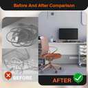 15-Pack Cord Organizer Straps, Cable Ties for Elastic Cable Management with Locking Buckle, Wire Organizers for Cords, Cord Organizer for Appliances Cord Ties for Home, Office, and Travel Use, Black