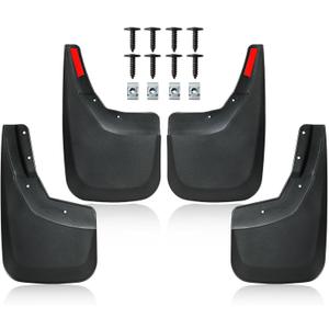 XUKEY 4pcs Mud Flaps Splash Guards Mudguards Mudflaps for 2014-2018 Silverado 1500, 2015-2018 Silverado 2500 HD/3500 HD, 2015 Silverado 3500 Splash Guard Front and Rear Mud Guards