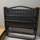 2-Pack Portable Folding Fishing Chair with Thickened Steel Frame, Solid Wood Armrests & Teslin Fabric - Lightweight Collapsible for Hiking, Beach, Backpacking & Picnic