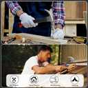 16OZ Claw Hammer with Fiberglass Handle, Drop Forged Claw Hammer, All Purpose Hammer, Smooth Face, Shock-Absorbing Grip