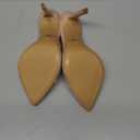 Women Clear Pointed Toe Sandals Stiletto Heels Transparent Strap High Heels Slip on Mules for Women (6, Nude)