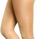 Só Dança TS102 Adult Shimmer Footed Tights, High-Waisted Dance Tights for Women, Nylon Spandex Performance Tights (L)