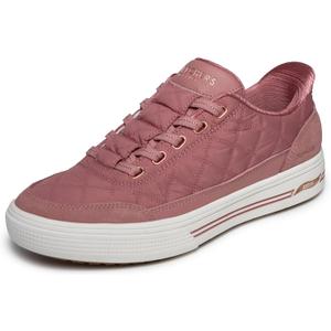 Skechers Women's Arch Fit Arcade – Cuddle Steps Cozy Fit Hands Free Slip-ins, Rose, 7.5