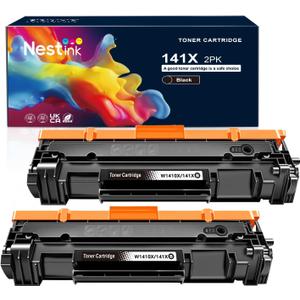 141X Compatible Toner Cartridge Replacement for HP 141X Black Toner Cartridge for HP W1410X 141A 141 Works with HP M110w, MFP M140w, MFP M139w Printers (2-Pack, with Chip)