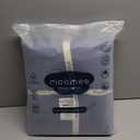 MooMee Bedding Duvet Cover Set 100% Washed Cotton Linen Like Textured Breathable Durable Soft Comfy (Heathered Blue, Palatial King/Oversized King 120"x98")