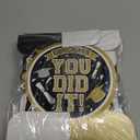 9PCS Graduation Party Decorations Class of 2025 Congrats Grad Table Centerpiece Congratulate Graduation Honeycomb Table Toppers for Graduation Party Supplies(Black）,Set of 5