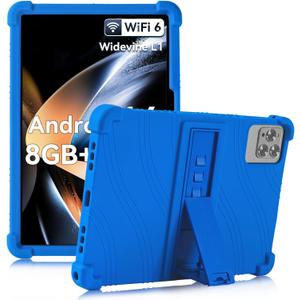ATOOZ for ROWT 10.1 inch Tablet Case,Soft Silicone Case for ROWT A10/SVITOO Tab 10/Aiprotablet C20e/ZONKO D115/MB1001 10.1 inch Tablet with Stand (Blue)