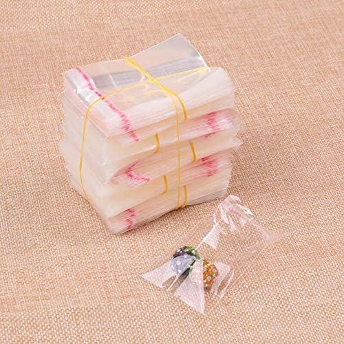 Bags 200pcs Small Transparent Plastic Bag Resealable Cellophane Poly Bags Nice Bag Self Adhesive Seal Candy Packaging Bags - (Bag Size: 3x5cm)