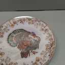 Nervure 60PCS Thanksgiving Plastic Plates - Vintage Turkey Dinnerware Set Includes 30PCS 10.25" Dinner Plate & 30PCS 7.5" Dessert Plate, Heavy duty & Reusable Plates, Perfect for Thanksgiving Party