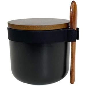 Comeon Ceramic Sugar Spice Container Sugar Bowl with Bamboo Lid and Spoon Porcelain Condiment Jar for Home Kitchen 250ML(8.54OZ) (Matte Black-1P) Comeon Ceramic Sugar Spice Container Sugar Bowl with Bamboo Lid and Spoon Porcelain Condiment Jar for Home Kitchen 250ML(8.54OZ) (Matte Black-1P)