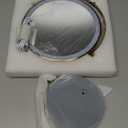 Lighted Makeup Mirror, 5000 mAh Rechargeable Double Sided Magnifying Vanity Mirror with 3 Colors, 1x/20x, 360 Rotation , Brightness Adjustable lighted mirror with magnification, Antique Bronze