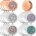 Roowest 20 Pcs Inspirational Compact Mirror Sometimes You Forget You're Awesome Appreciation Gifts for Women Employee Coworker Friends Birthday Party Favors Magnifying Pocket Mirror (Assorted Colors)