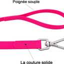 Waterproof Dog Training Leash 50FT 30FT 15FT 10FT 5FT Heavy Duty Recall Long Lead for Large Medium Small Dogs (30FT, Pink)