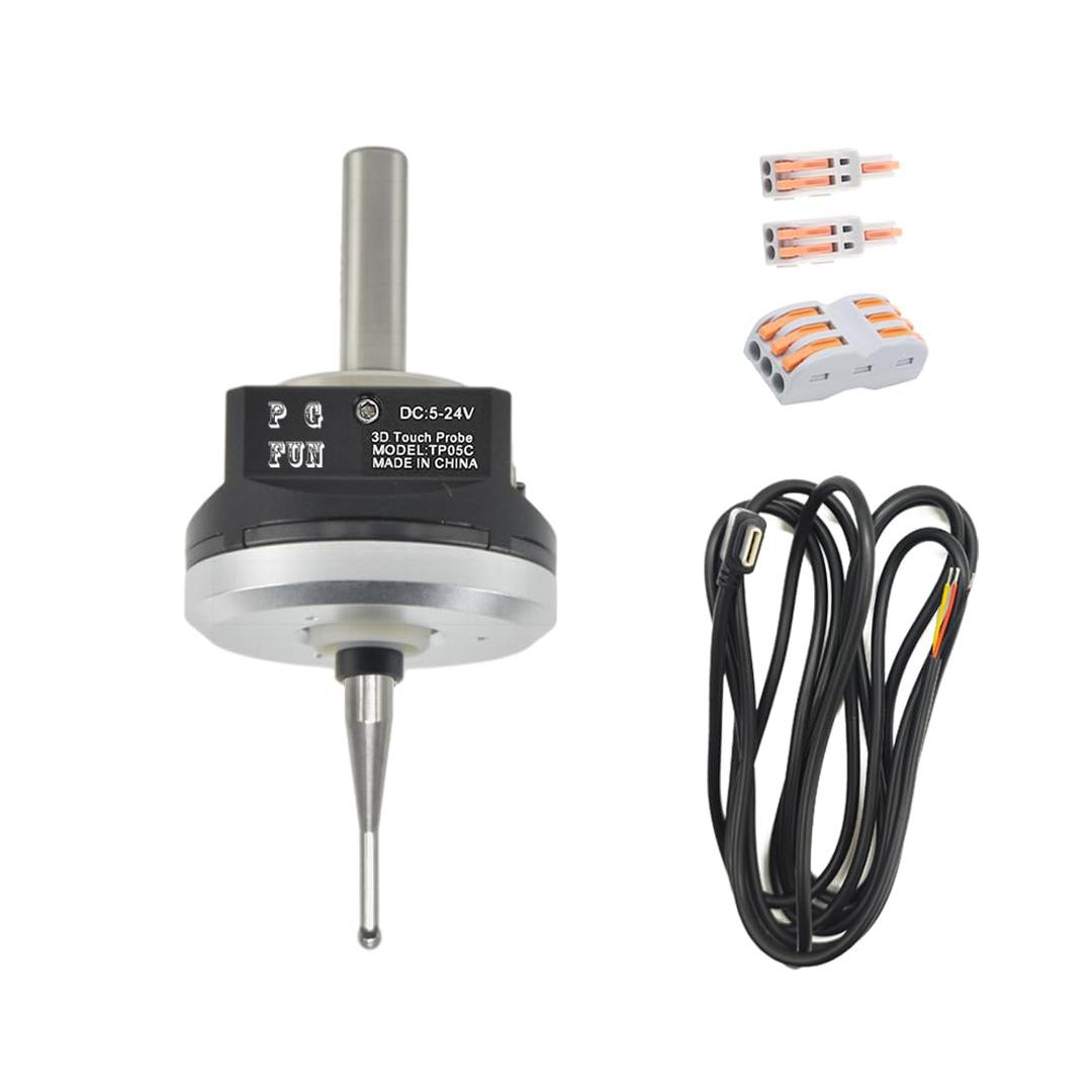 DIY CNC Touch Probe XYZ Axis 3D Digitizing Edge Finder 3-Coordinate Measuring Sensor Kit with 6 mm Shank & 2.0 mm Tungsten Steel Ball Tip
