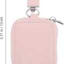 ULTECHNOVO Earbud Protective Carrying Case Portable Earbud Bag with Durable Pu Material Compact Headphone Case for in-Ear Earphones and Accessories (Pink)
